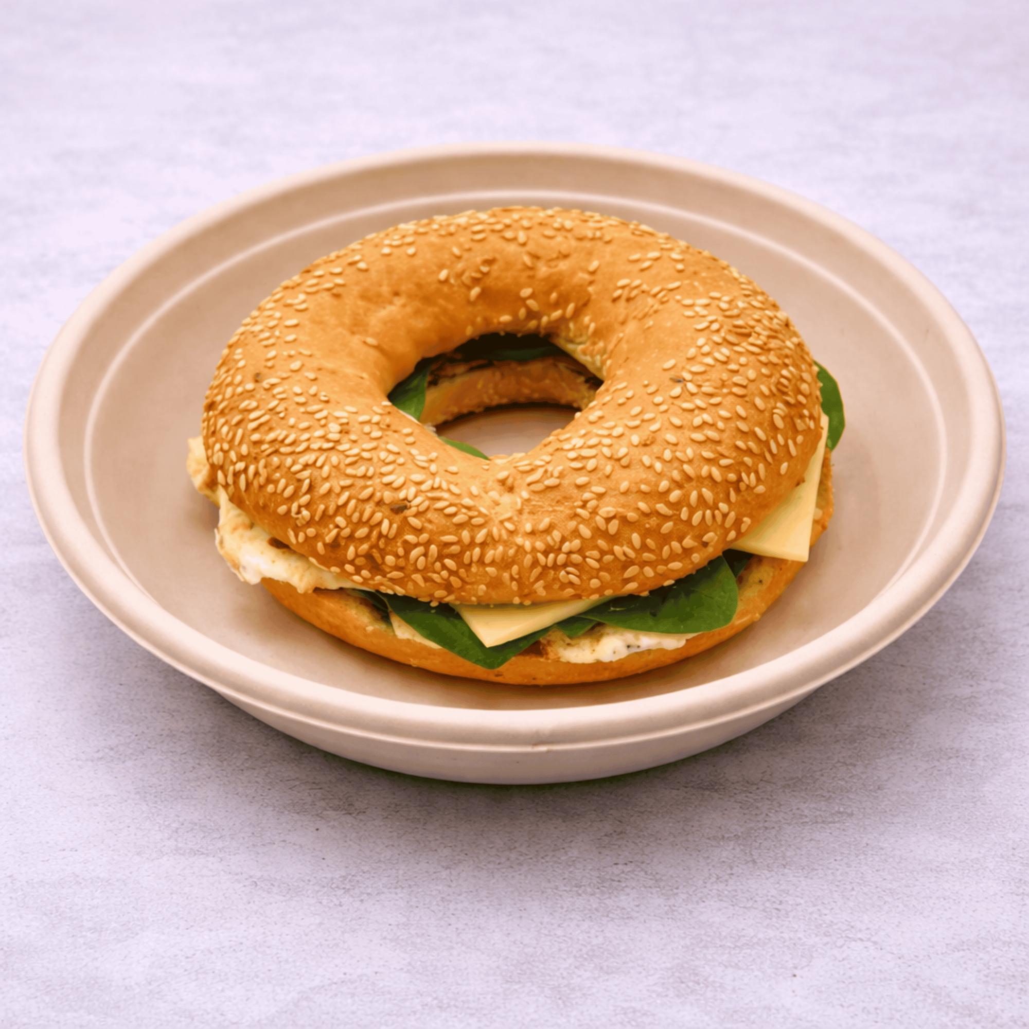 Egg White Bagel with Chimichurri Sauce
